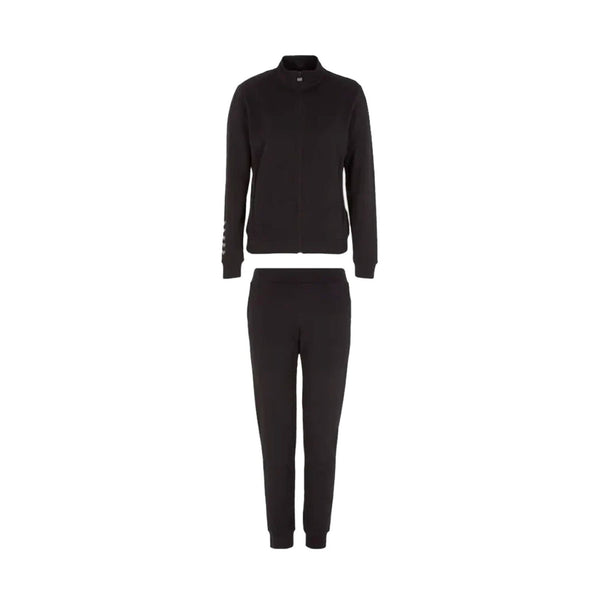 EA7 Emporio Armani Tuta sportiva Tuta Donna con zip logata Eagle Nero oro - Francavilla Moda